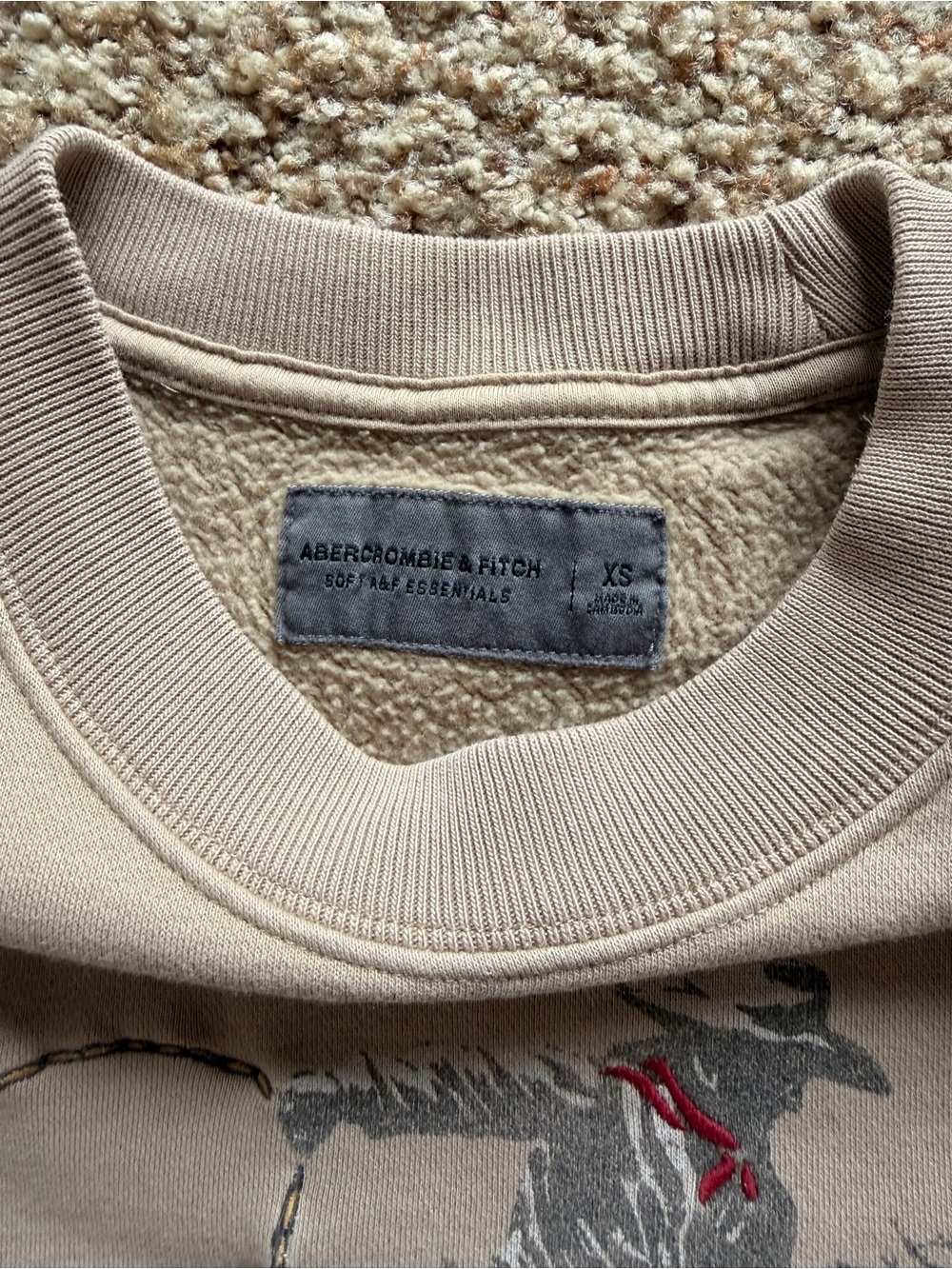Abercrombie & Fitch western cowboy graphic crewneck sweatshirt - Picture 2 of 3